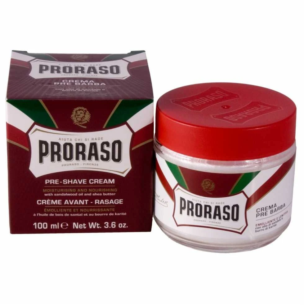 Proraso Red Line Pre-Shave Cream - Maitinantis kremas prieš skutimąsi, 100 ml