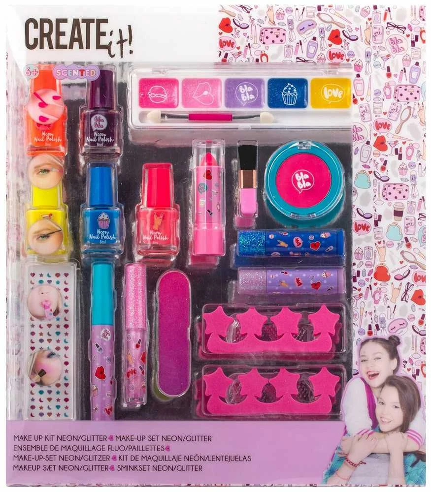 „Create It Canenco CREATE IT!“ makiažo dėžutė neoninė/blizgučiai 84511