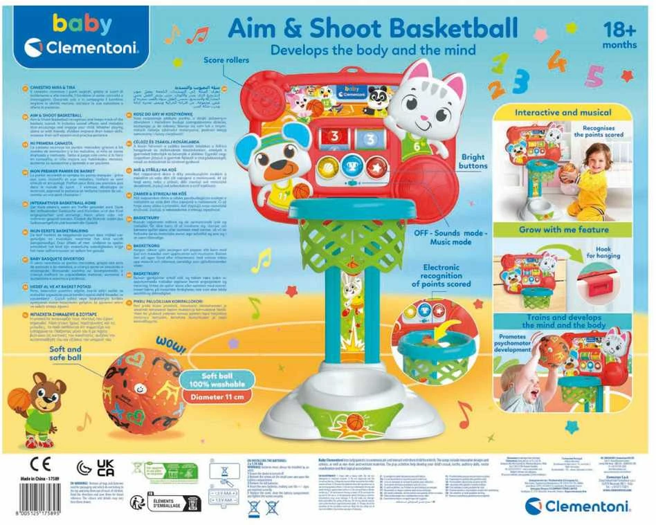Edukacinis žaislas Clementoni Aim&Shoot Basketball