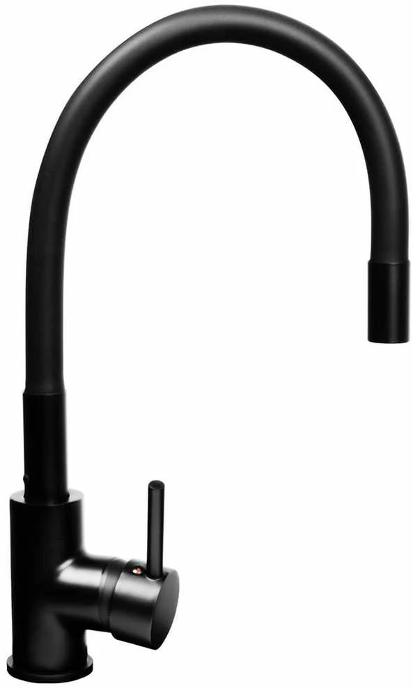 Juodas sink set with flexi faucet - MAIDSINKS BALI sink (62x44) 1B1D juodas + Flessi Juodas Edition faucet