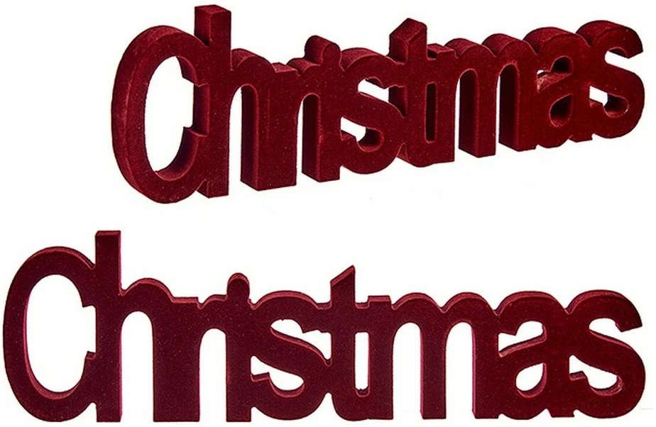 Krist+ Dekoratyvinė figūrėlė Christmas 11 x 2,5 x 36,5 cm Raudona Medžio