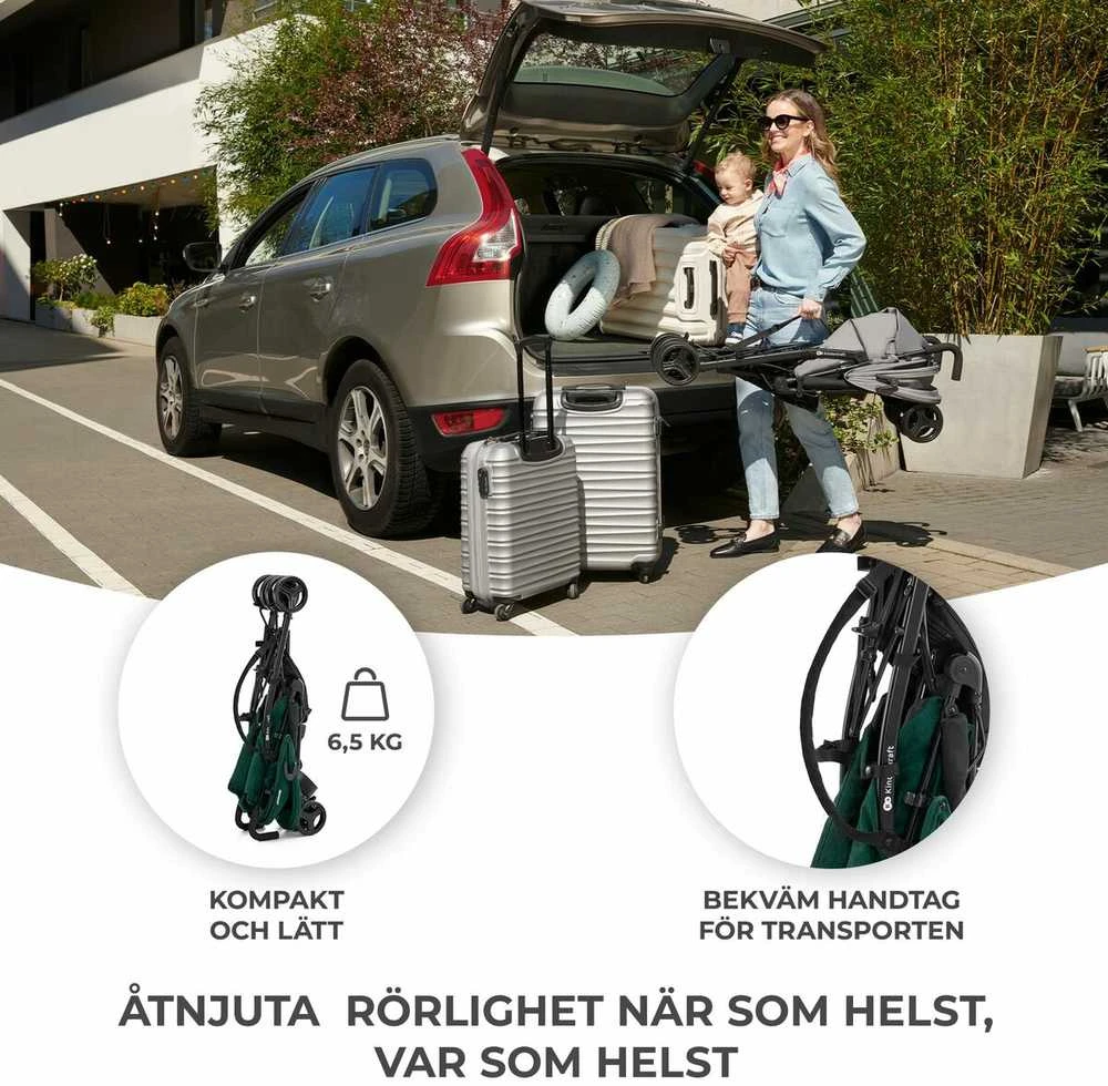 KINDERKRAFT vežimėlis TIK, žalias, KSTIK000GRE0000