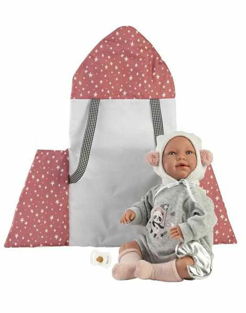 Peterkin Llorens 74136 Lėlė verksminga Mimi nešioklėje 42 cm