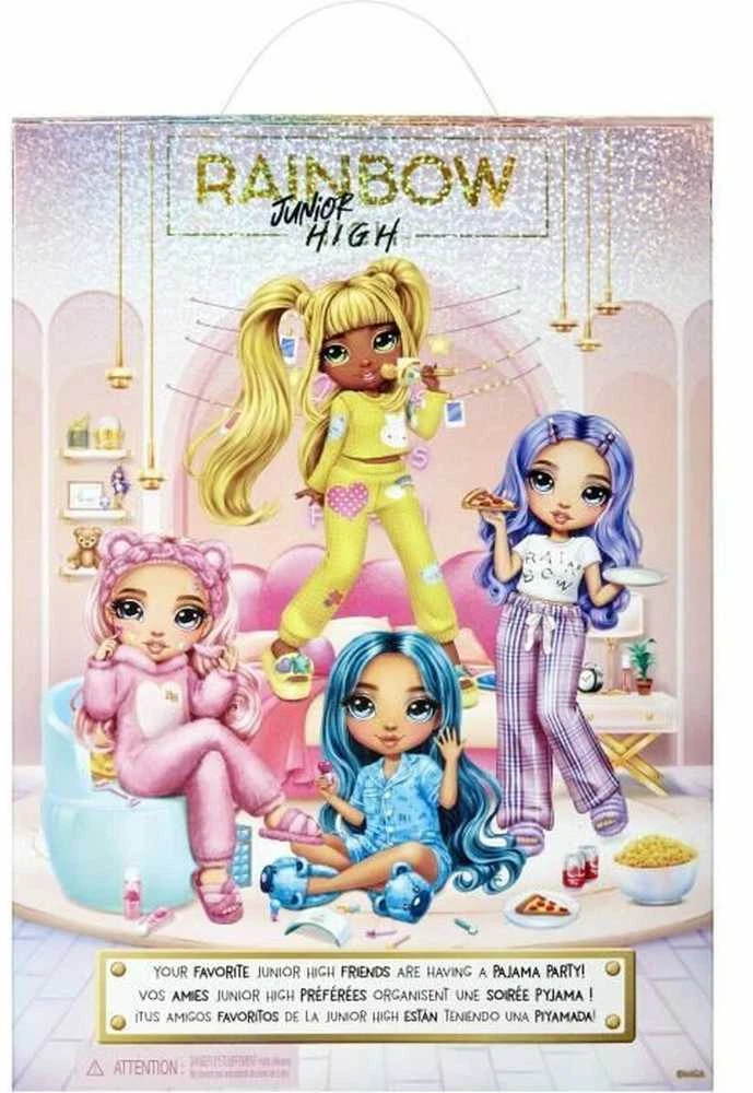 Parker 503675-EUC Junior High mados lėlė Bella PJ Party rožinė