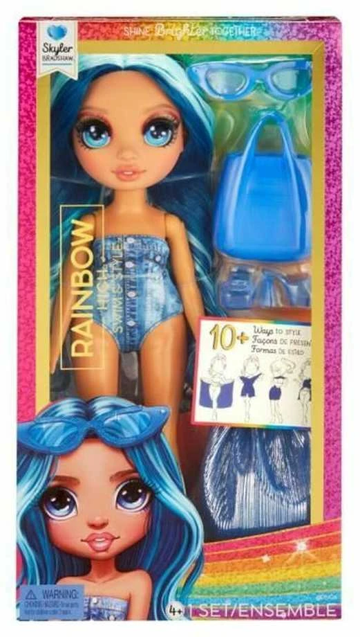 MGA 507307-EUC „Rainbow High Swim & Style“ madinga lėlė – Skyler (Mėlyna)