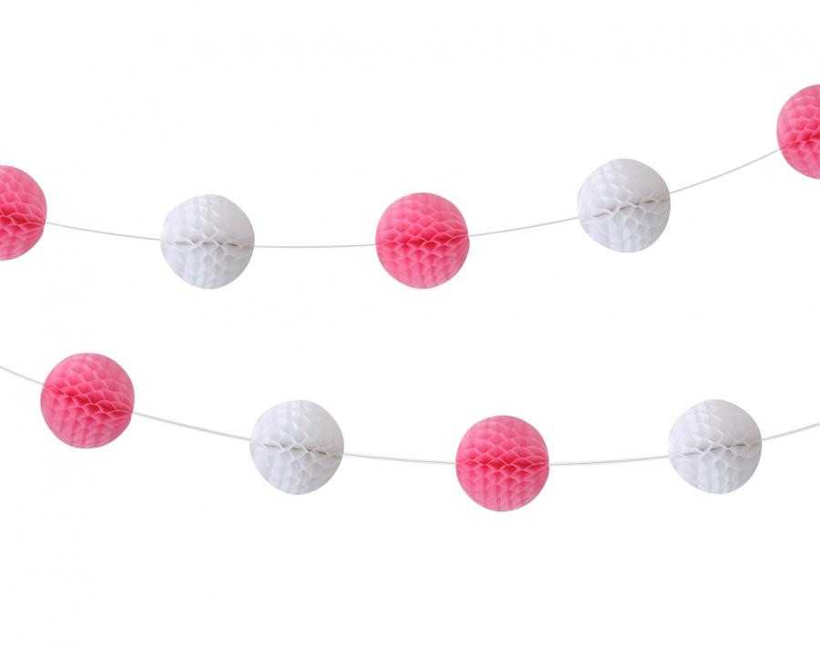 GoDan B&G Balls girlianda - Baby Girl, šviesiai rožinė, 250 cm