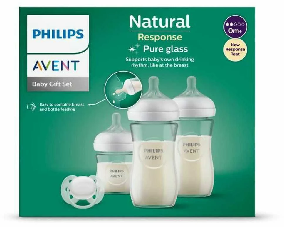 PHILIPS AVENT STIKLINIS BUTELIUKŲ RINKINYS NAUJAGIMIUI NATURAL RESPONSE SCD878/11