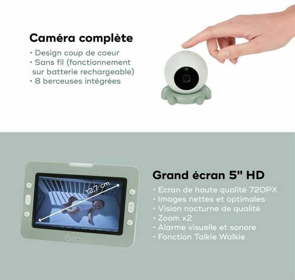 Babymoov mobili video auklė kūdikiui 5’’ YOO Go + HD A014433