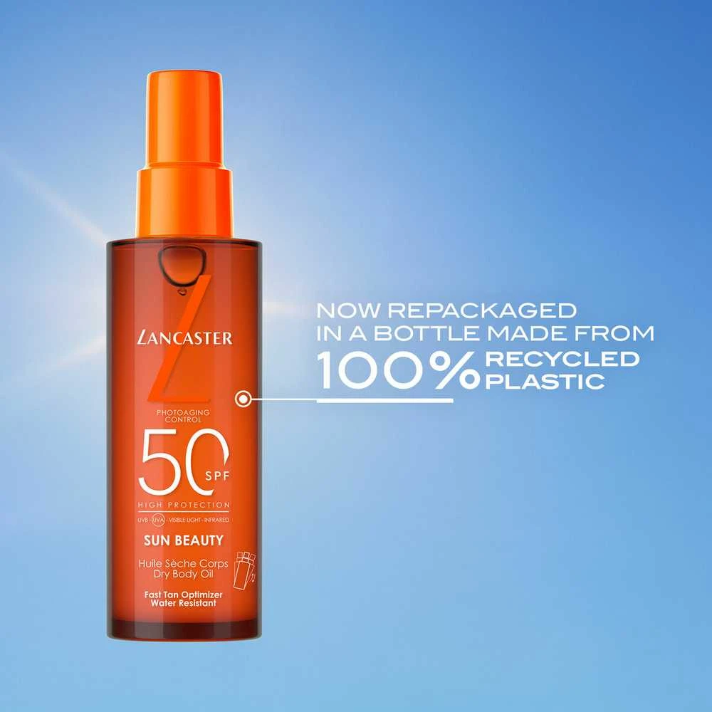 „Lancaster Sun Beauty Fast Tan Optimizer Satin Dry Oil“ – greito įdegio optimizatorius, pasižymintis dideliu SPF50 poveikiu, 150 ml