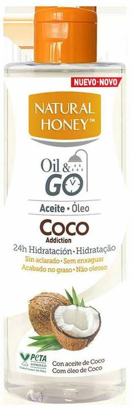 Natural Honey Natūralus medaus kokosų aliejus nuo priklausomybės ir Go Body Oil, 250 ml