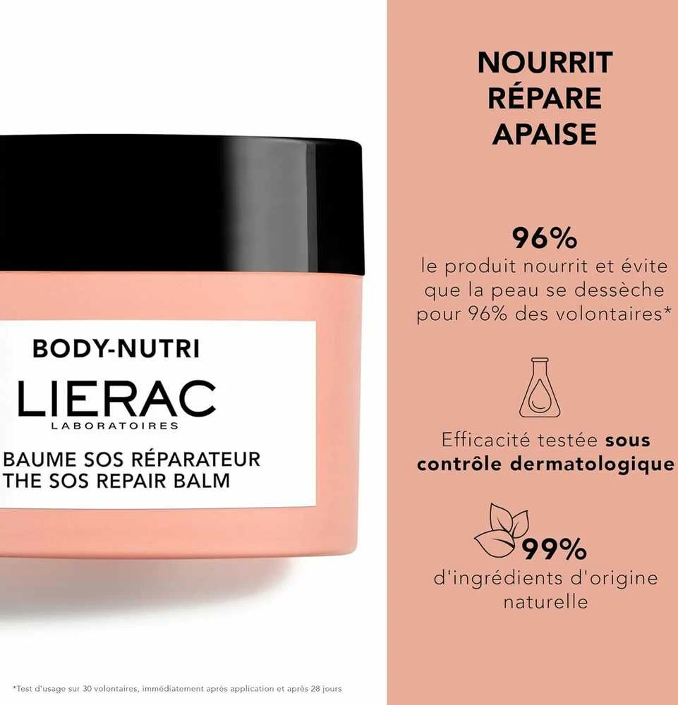 Lierac Body-Nutri THE SOS Repair Balm atkuriamasis balzamas, 30 ml