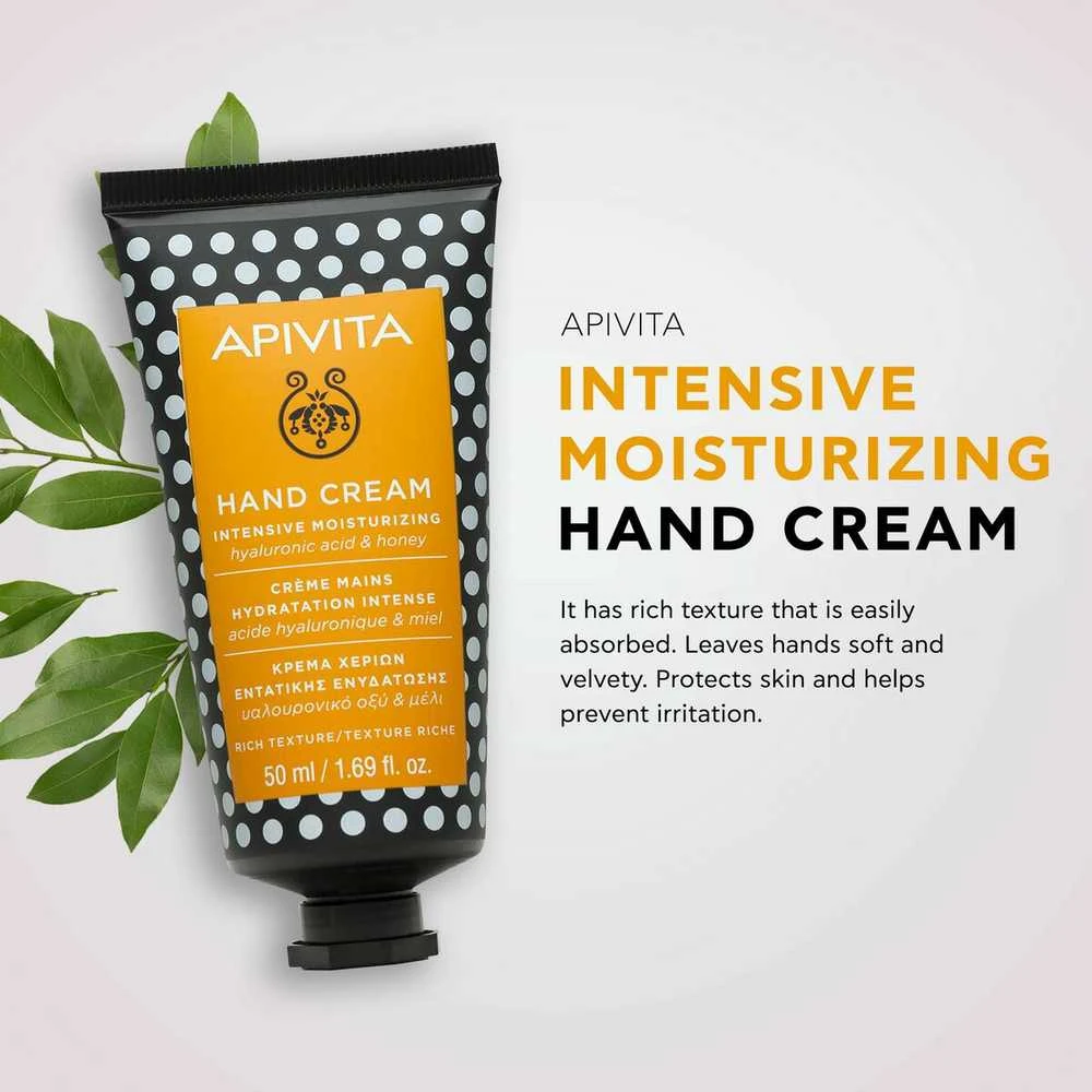 Apivita Rich Moisturizing Hand Kreminis, 50 ml