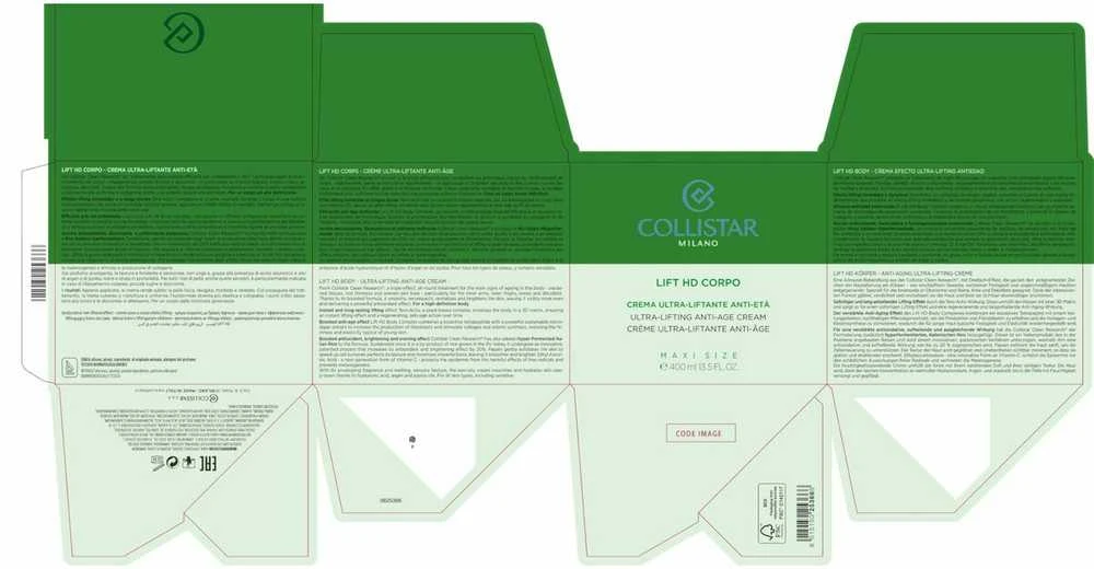 „Collistar Special Perfect Body - Lift HD“ be silikono itin liftingo / senėjimą stabdantis kūno kremas dienai ir nakčiai, 400 ml