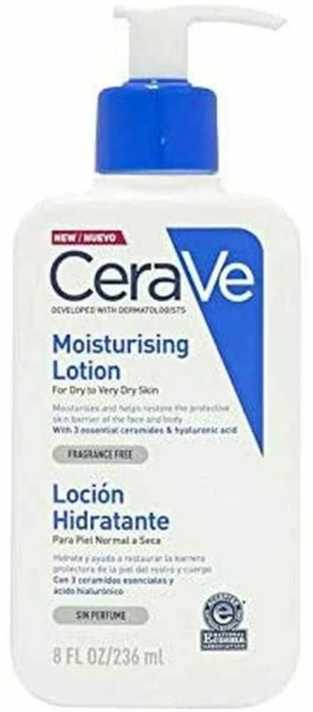 Drėkinamasis veido ir kūno losjonas sausai ir labai sausai odai Cerave Moisturising Lotion, 236 ml