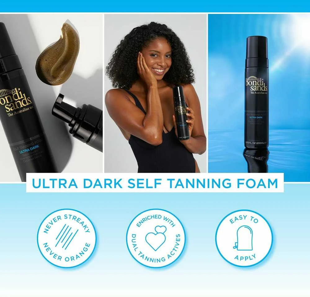 Bondi Sands Self Tanning Foam Ultra Dark savaiminio įdegio putos veidui ir kūnui, 200 ml