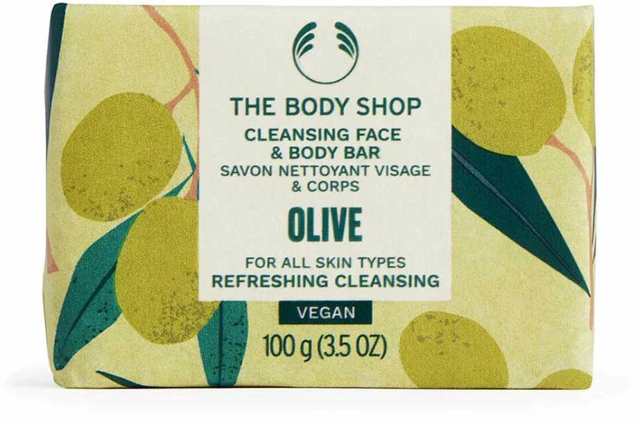 „The Body Shop“ alyvuogių valomasis veido ir kūno muilas, 100 g
