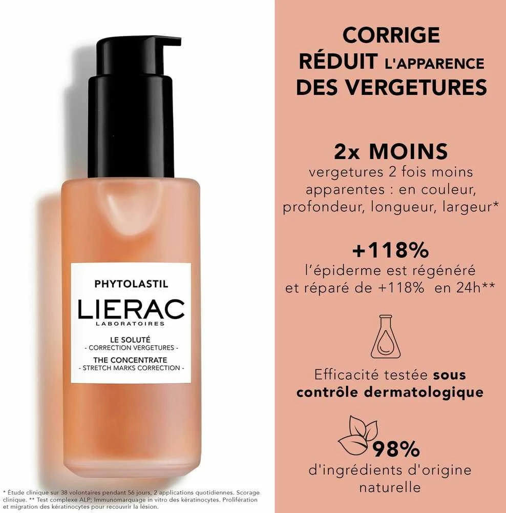 Lierac Phytolastil The Concentrate Stretch Mark Correction koncentratas koreguojantis strijas, 100 ml