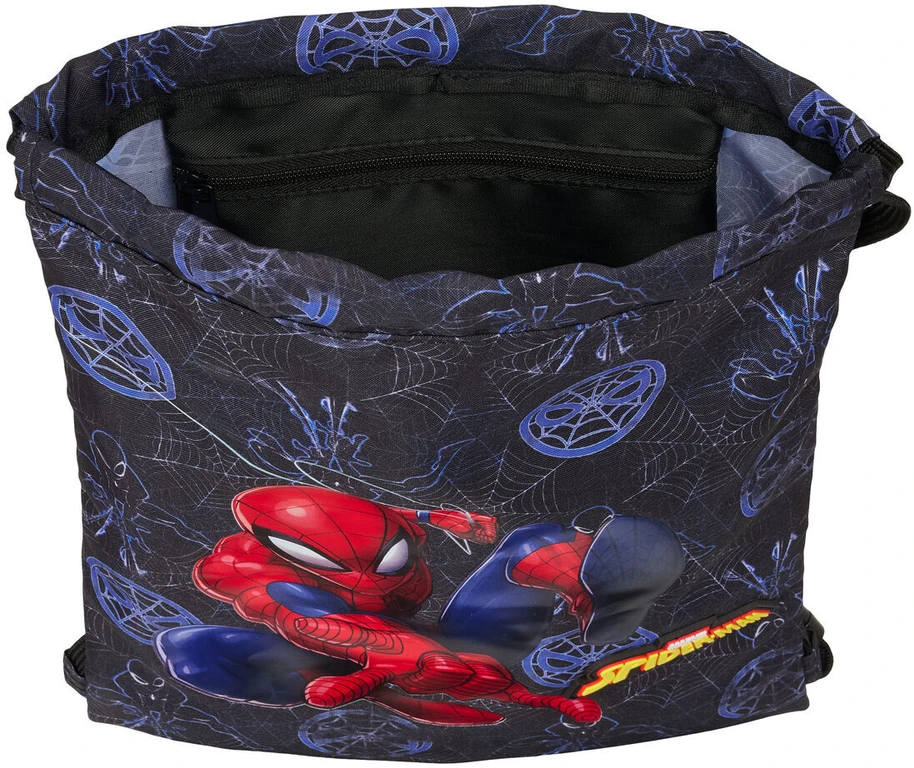 Kuprinė su virvutėmis Spider-Man Attack Juoda 26 x 34 x 1 cm