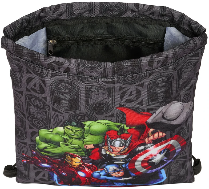 Kuprinė su virvutėmis The Avengers Vendetta Juoda 26 x 34 x 1 cm
