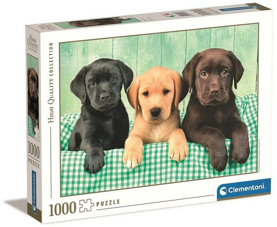 Clementoni Dėlionė 1000 vnt. - Mieli labradorai