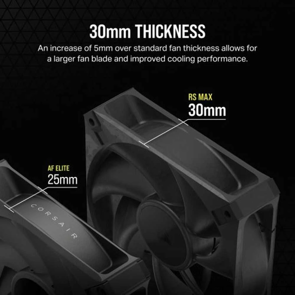 Corsair RS120 MAX 120 mm PWM trigubas juodas CO-9050171-WW