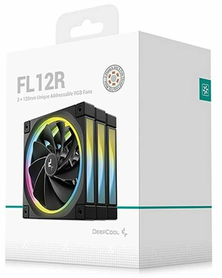 DeepCool FL12R-3 IN 1 Kompiuterio dėklas Fan 12 cm Juodas 3 pc(s)