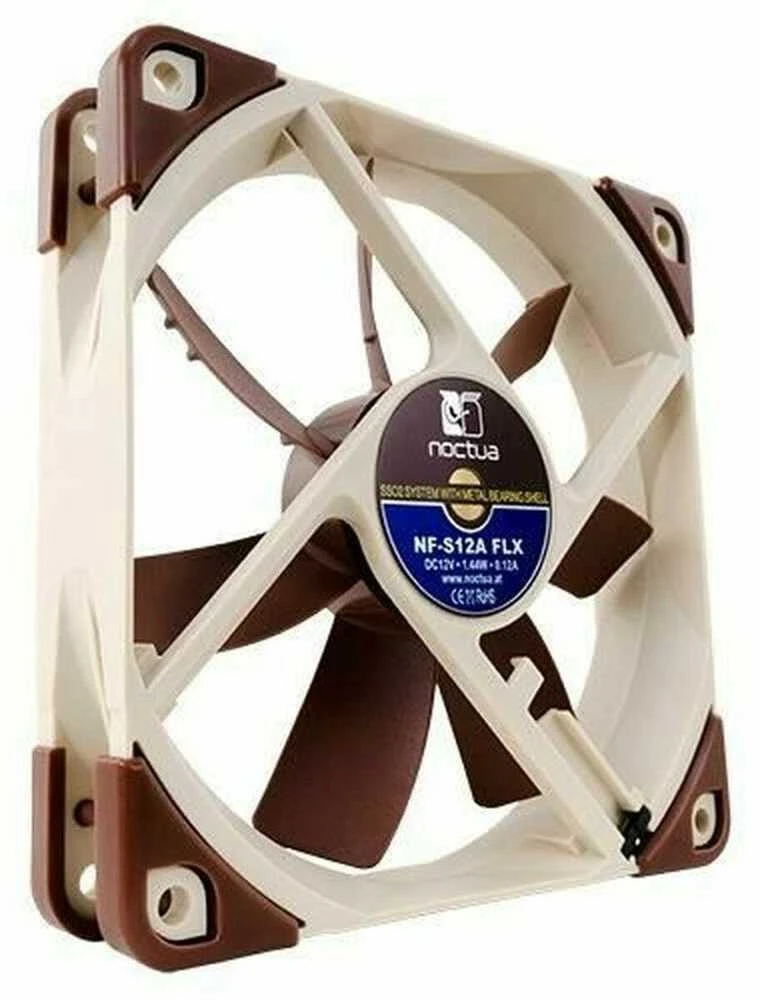 Noctua NF-S12A FLX Kompiuterio dėklas Fan 12 cm rusvai gelsvas, Brown