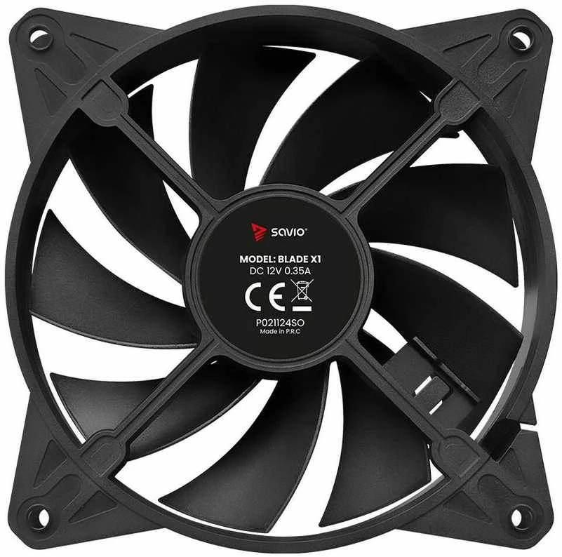 SAVIO Fan Set BLADE X1 SET 3 x 120mm 4-pin PWM juodas