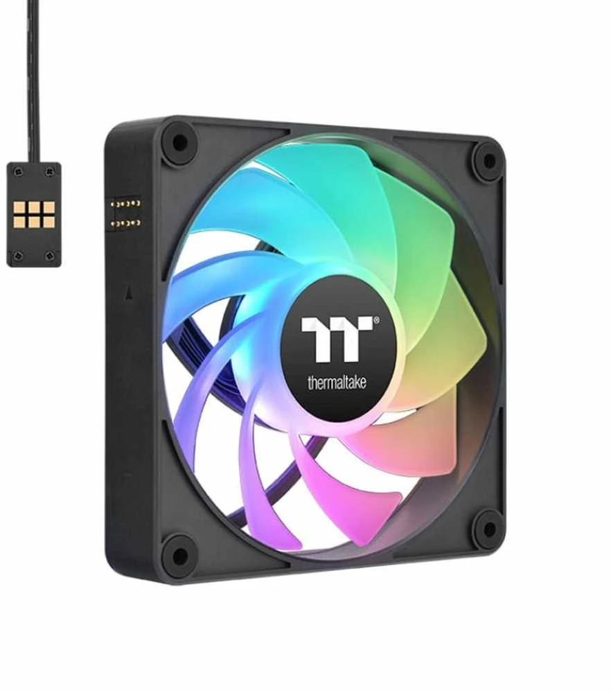 Thermaltake CT140 EX atvirkštinio ARGB sinchronizavimo ventiliatorius, 3 vnt., juodos spalvos (CL-F193-PL14SW-A)