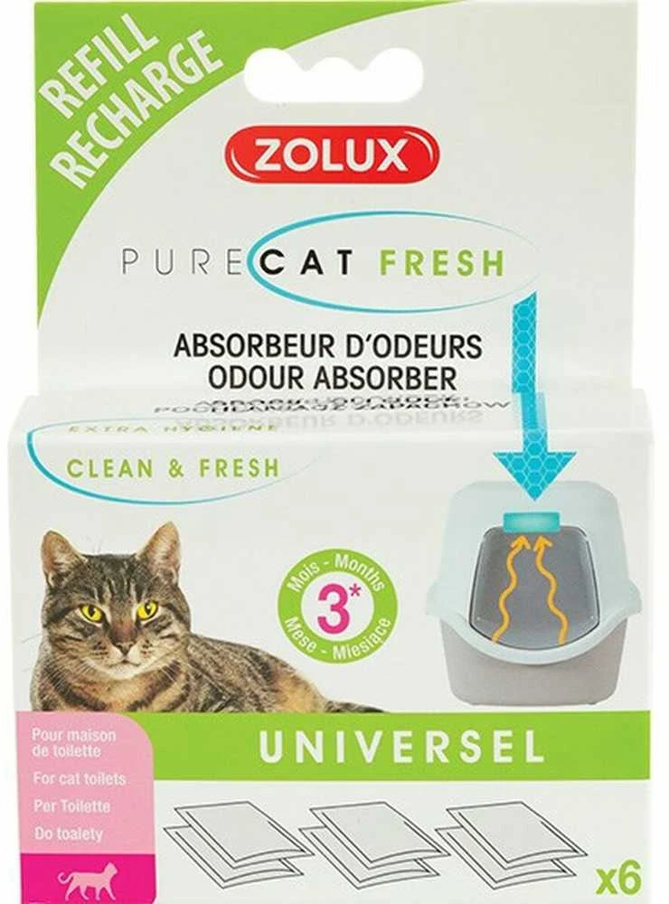 Kvapų Neutralizatorius - ZOLUX Purecat Fresh Anglies Kasetės 6 Rinkinys