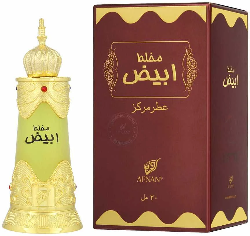 Afnan Mukhallat Abiyad Aliejiniai Kvepalai UNISEX (Vyrams ir Moterims) 20ml