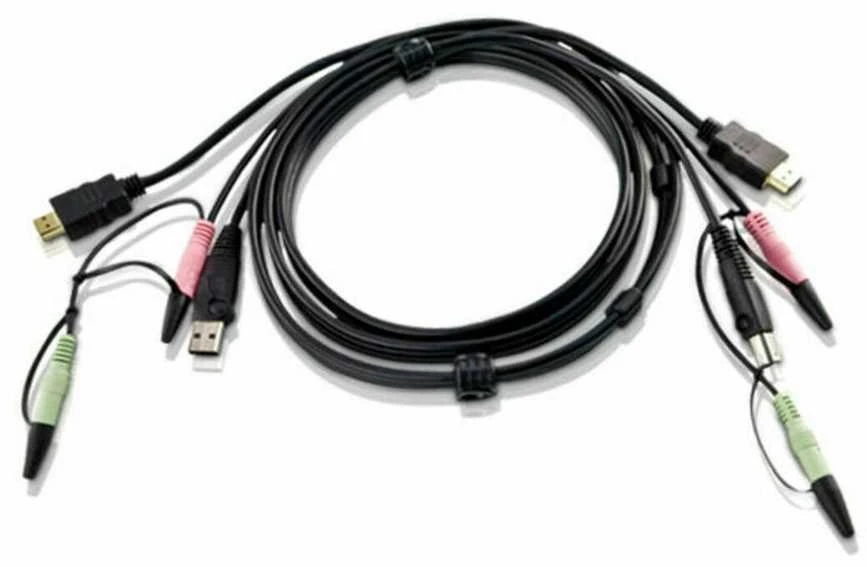 ATEN 2L-7D02UH ATEN USB HDMI su garso KVM kabeliu - 1,8 m