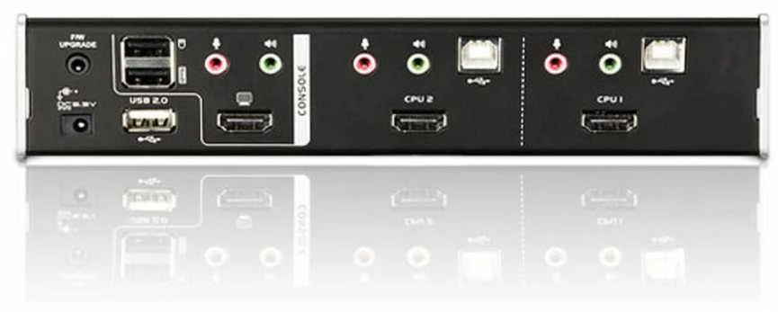 ATEN CS1792-AT-G ATEN CS1792 2 prievadų HDMI USB 2.0 KVMP jungiklis, 2x HDMI kabeliai, 2 prievadų šakotuvas, HD garsas