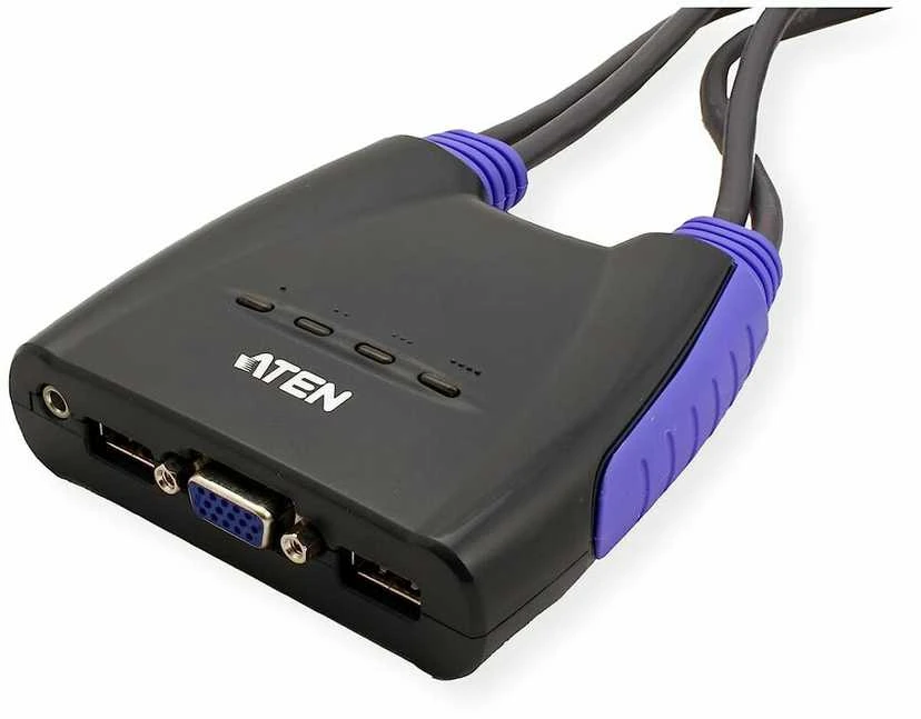Aten 4 prievadų USB VGA/garso kabelio KVM jungiklis | Aten | 4 prievadų USB VGA / garso kabelio KVM jungiklis (0,9 m, 1,2 m)