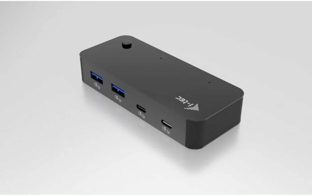 I-tec USB-C/USB-A Universalus KVM HUB 2x USB-C (5Gbps) + 2x USB-A 3.0 (5Gbps) USB-C Maitinimas 5V/3A-15W max (2x kabeliai 100cm)