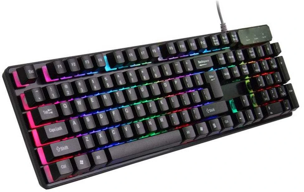 Žaidimų klaviatūra su RGB apšvietimu, USB, 104 klavišų