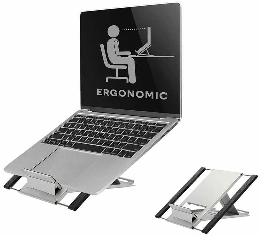Neomounts Newstar NSLS100 nešiojamojo kompiuterio stovas Sidabras 55,9 cm (22")