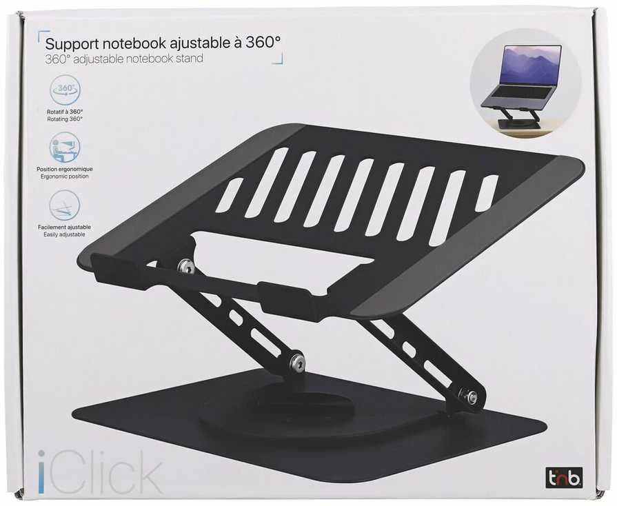 TnB Metalinis stovas Nešiojamam kompiuteriui Planšetei Iki 15 Cali 15'' Reguliavimas Sukimas 360° / Nbstand360