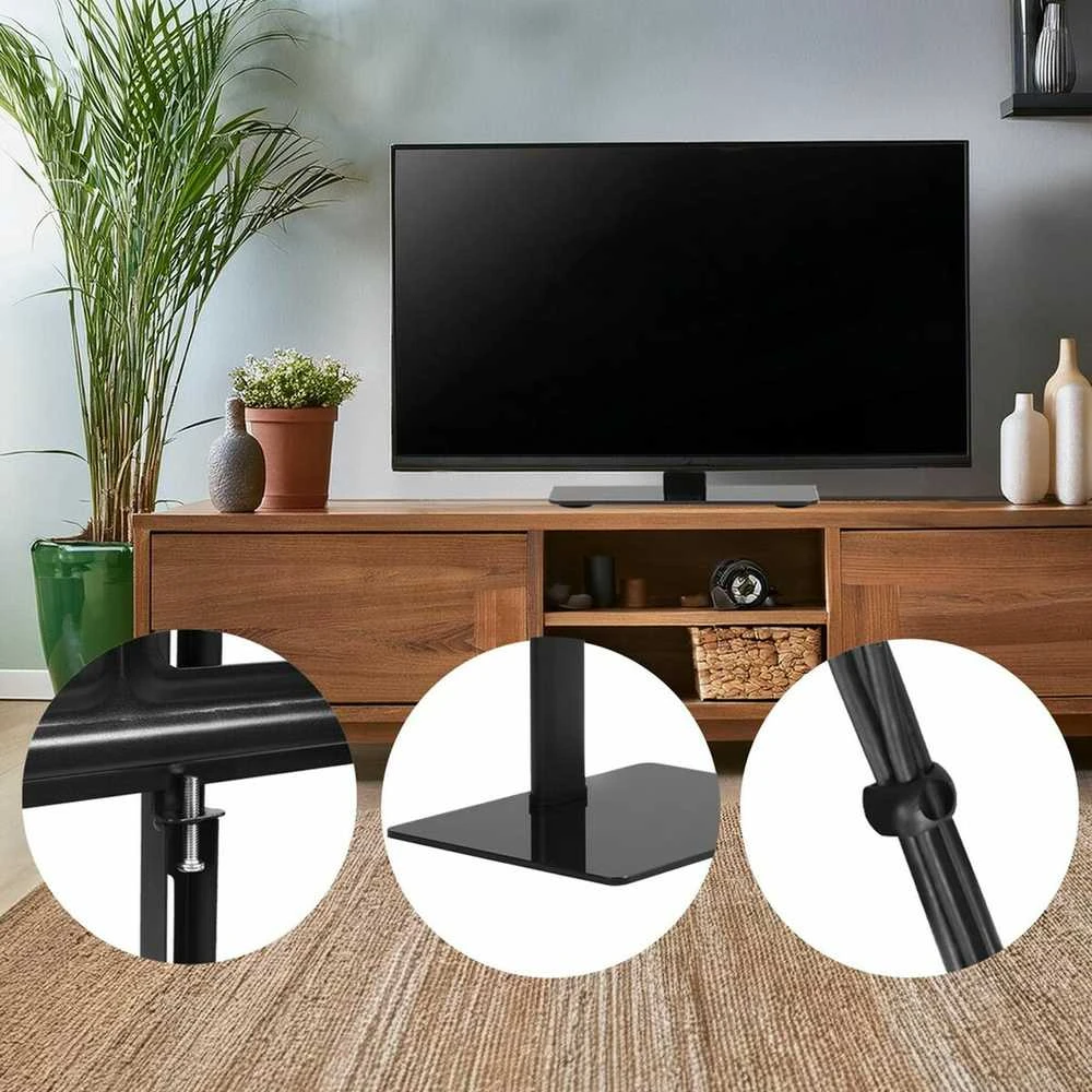 Laikiklis Maclean universalus TV stovas RTV spintelės stovui max 40kg max VESA 600x400 skirtas 32-75" televizoriui MC-386