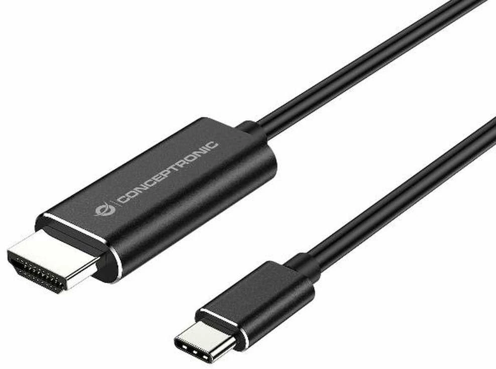 Kabelis USB Conceptronic Adapteris ABBY04B USB-C do HDMI 4K/30Hz 2 m Juodas