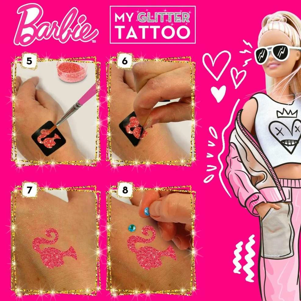 Lisciani Vaikiški blizgantys tatuiruotės Barbie rinkinyje