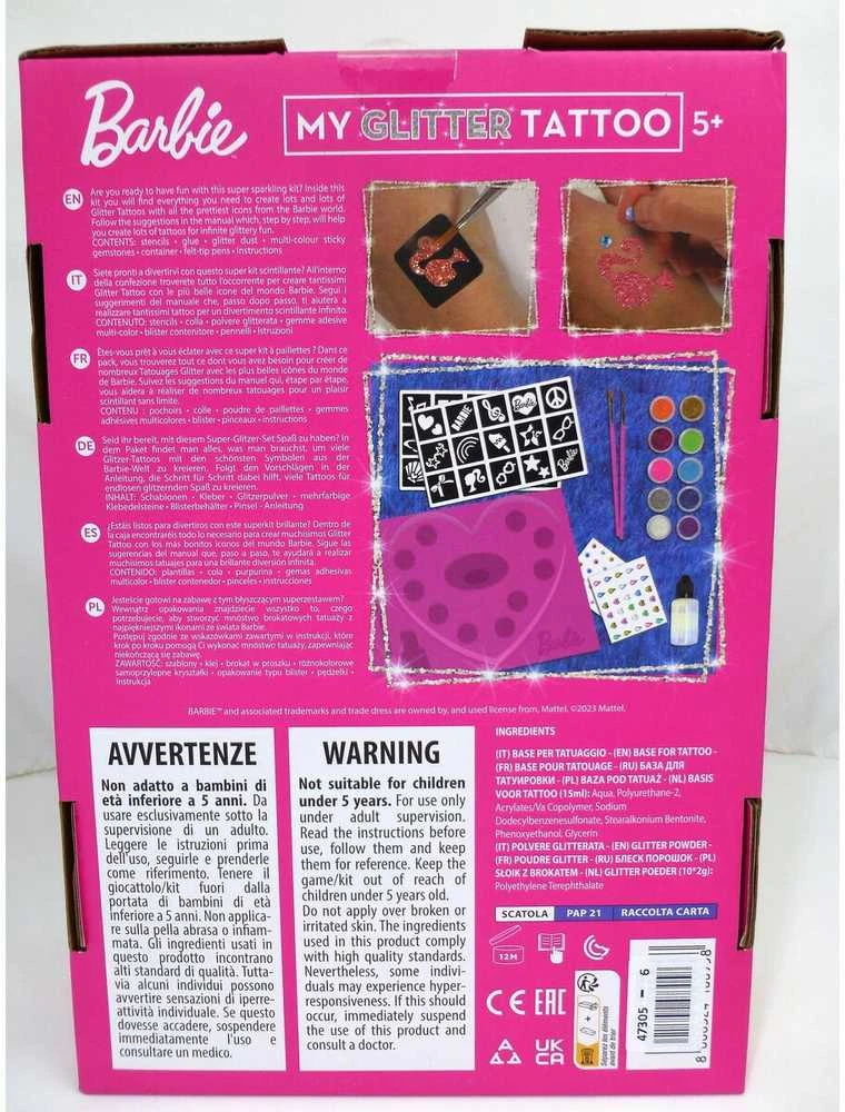 Lisciani Vaikiški blizgantys tatuiruotės Barbie rinkinyje