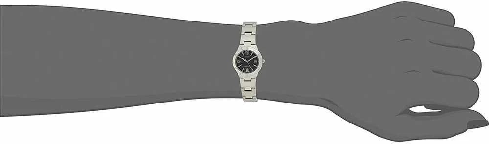 Moteriškas laikrodis Casio LTP-1241D-1A, su dėžute, Juodas ciferblatas