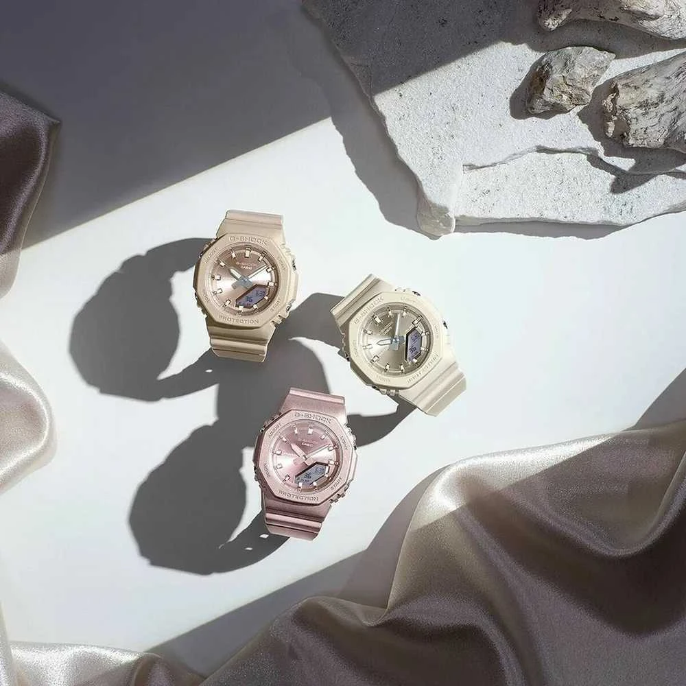 Casio G-Shock analoginis-skaitmeninis moteriškas laikrodis GMA-P2100ST-7AER