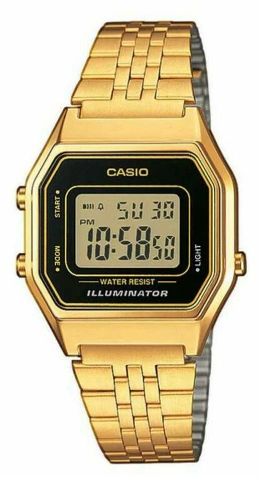 Casio LA680WEGA-1ER rankinis laikrodis Elektroninis Lizdinė Auksas