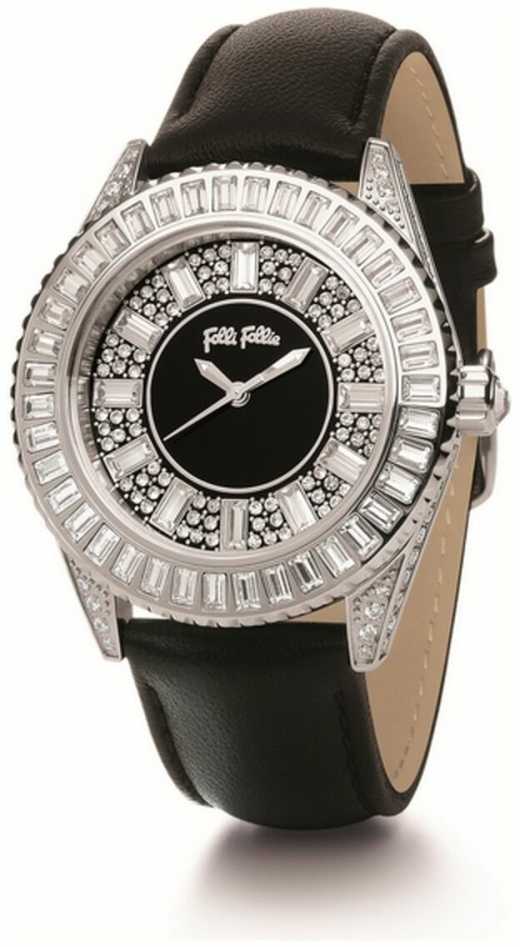 Laikrodis FOLLI FOLLIE WF0A030SSK. Kwarcowy, Kolor juoda. Kobieta.