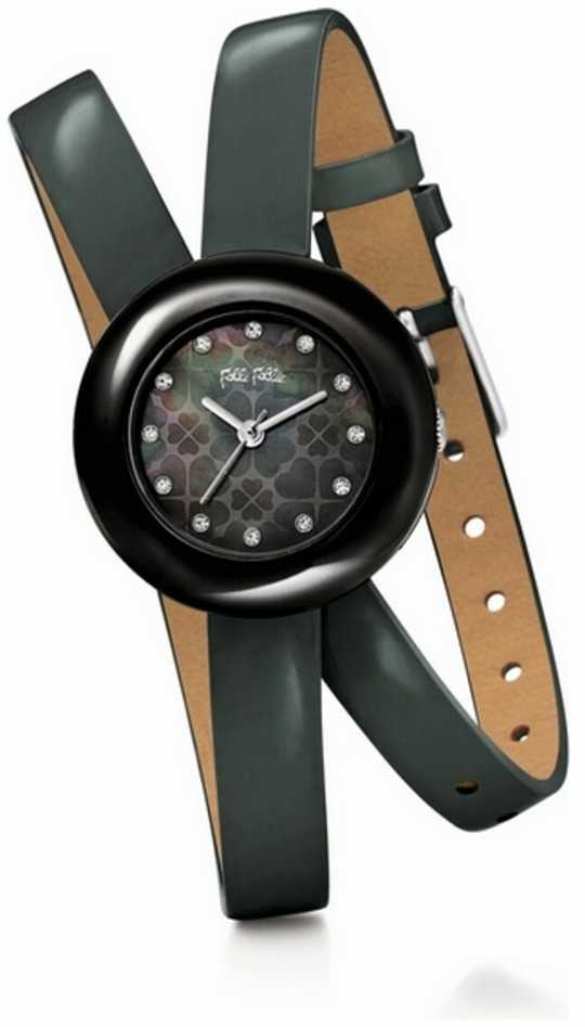 Laikrodis FOLLI FOLLIE WF13F029SSD. Kwarcowy, Kolor juoda. Kobieta.