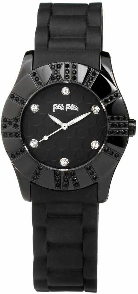 Laikrodis FOLLI FOLLIE WF8E021ZSK. Kwarcowy, Kolor juoda. Kobieta.