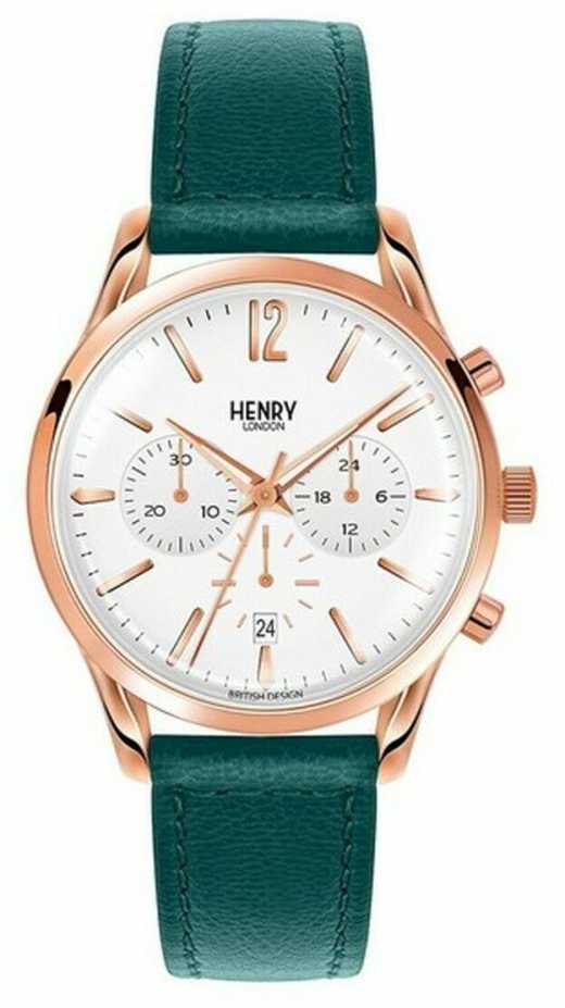 Laikrodis HENRY LONDON HL39-CS-0144. Kwarcowy, Kolor balta. Kobieta.