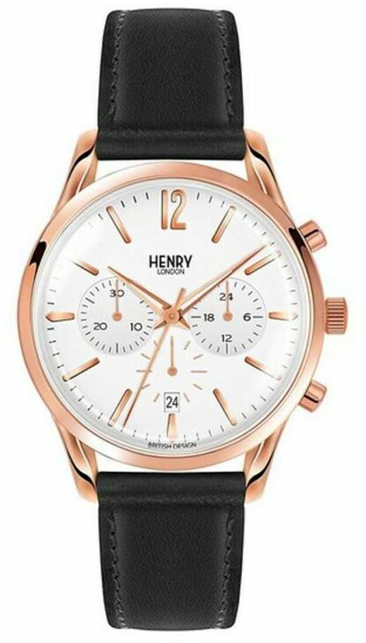 Laikrodis HENRY LONDON HL39-CS-0036. Kwarcowy, Kolor balta. Kobieta.